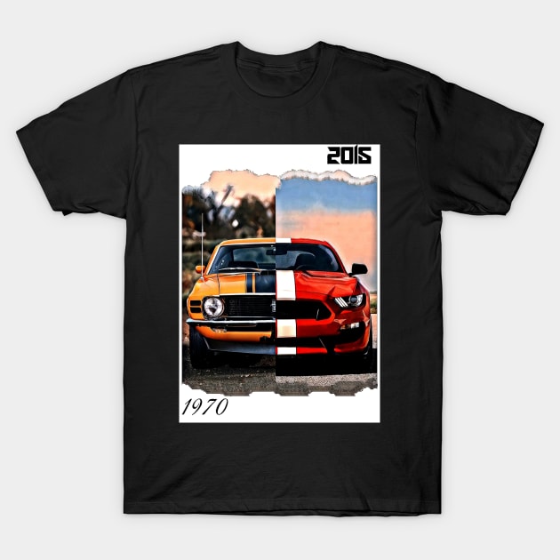 Evolution Ford Mustang T-Shirt by d1a2n3i4l5